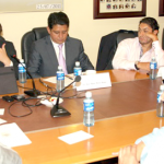 Diputados de la Comisión Inspectora recibieron al presidente municipal de Tlatlauquitepec, Porfirio Loeza Aguilar.