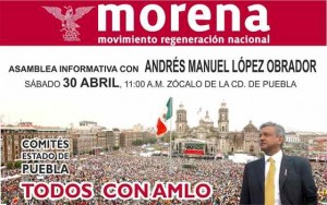 Volante Asamblea Informativa MORENA Puebla