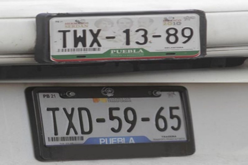 Cambio de placas en Puebla costaría 970 pesos en 2012 Cambio de placas en Puebla costaría 970 pesos en 2012